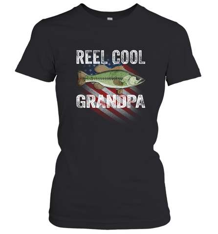 REEL COOL GRANDPA Women's T-Shirt Women's T-Shirt / Black / XS Apparel - jonhlittlestore88