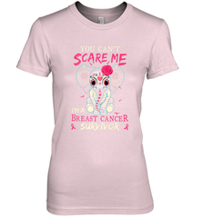 You can't Scare Me I'm Breast Cancer Survivor Elephant Funny Women's Premium T-Shirt Women's Premium T-Shirt - jonhlittlestore88