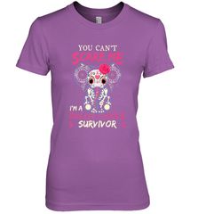 You can't Scare Me I'm Breast Cancer Survivor Elephant Funny Women's Premium T-Shirt Women's Premium T-Shirt - jonhlittlestore88
