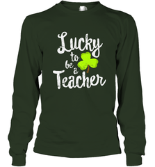 Teacher St. Patrick's Day Shirt, Lucky To Be A Teacher Long Sleeve T-Shirt Long Sleeve T-Shirt - jonhlittlestore88