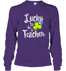 Teacher St. Patrick's Day Shirt, Lucky To Be A Teacher Long Sleeve T-Shirt Long Sleeve T-Shirt - jonhlittlestore88