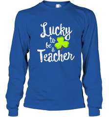 Teacher St. Patrick's Day Shirt, Lucky To Be A Teacher Long Sleeve T-Shirt Long Sleeve T-Shirt - jonhlittlestore88