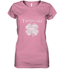 Vintage Fitzgerald Irish Shamrock St Patty's Day Women's V-Neck T-Shirt Women's V-Neck T-Shirt - jonhlittlestore88