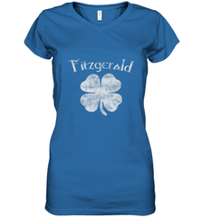 Vintage Fitzgerald Irish Shamrock St Patty's Day Women's V-Neck T-Shirt Women's V-Neck T-Shirt - jonhlittlestore88