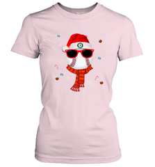 Oakland Athletics Logo Christmas Baseball Player Glasses Santa Hat Pajama Gift Women's T-Shirt Women's T-Shirt - jonhlittlestore88