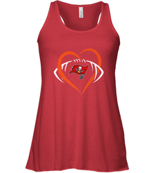NFL Tampa Bay Buccaneers Heart Love Football Women's Racerback Tank