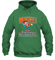 NFL Miami Christmas Dabbing Santa Playing Miami Football Hooded Sweatshirt Hooded Sweatshirt - jonhlittlestore88