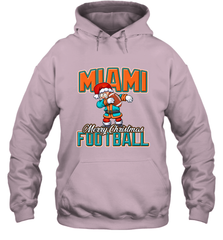 NFL Miami Christmas Dabbing Santa Playing Miami Football Hooded Sweatshirt Hooded Sweatshirt - jonhlittlestore88