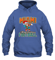 NFL Miami Christmas Dabbing Santa Playing Miami Football Hooded Sweatshirt Hooded Sweatshirt - jonhlittlestore88