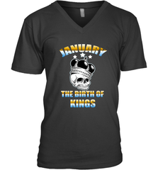 Kings Are Born In January Birthday For Men Men's V-Neck Men's V-Neck - jonhlittlestore88