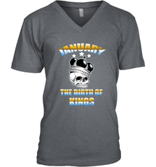 Kings Are Born In January Birthday For Men Men's V-Neck Men's V-Neck - jonhlittlestore88
