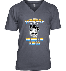 Kings Are Born In January Birthday For Men Men's V-Neck Men's V-Neck - jonhlittlestore88