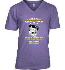 Kings Are Born In January Birthday For Men Men's V-Neck Men's V-Neck - jonhlittlestore88