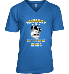 Kings Are Born In January Birthday For Men Men's V-Neck Men's V-Neck - jonhlittlestore88