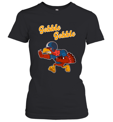 Turkey Football Shirt Funny Thanksgiving Turkey Gobble Gift Women's T-Shirt Women's T-Shirt / Black / S Women's T-Shirt - jonhlittlestore88