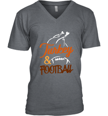 Turkey And Football Thanksgiving Day Football Fan Holiday Men's V-Neck Men's V-Neck - jonhlittlestore88