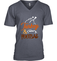 Turkey And Football Thanksgiving Day Football Fan Holiday Men's V-Neck Men's V-Neck - jonhlittlestore88