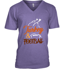 Turkey And Football Thanksgiving Day Football Fan Holiday Men's V-Neck Men's V-Neck - jonhlittlestore88