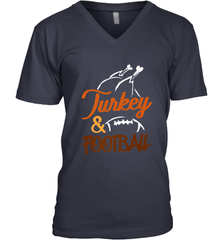 Turkey And Football Thanksgiving Day Football Fan Holiday Men's V-Neck Men's V-Neck - jonhlittlestore88