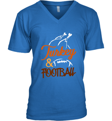 Turkey And Football Thanksgiving Day Football Fan Holiday Men's V-Neck Men's V-Neck - jonhlittlestore88
