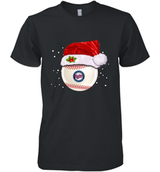 Minnesota Twins Logo Baseball Ball Christmas Santa Hat Xmas Sport Funny Snow Men's Premium T-Shirt