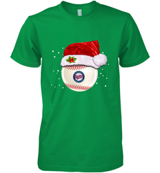 Minnesota Twins Logo Baseball Ball Christmas Santa Hat Xmas Sport Funny Snow Men's Premium T-Shirt