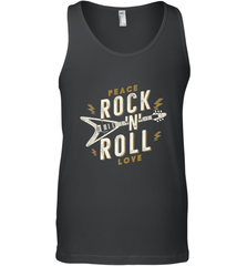 Peace Rock and Roll Love Music Guitar Retro Hippie Men's Tank Top Men's Tank Top - jonhlittlestore88