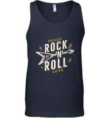 Peace Rock and Roll Love Music Guitar Retro Hippie Men's Tank Top Men's Tank Top - jonhlittlestore88