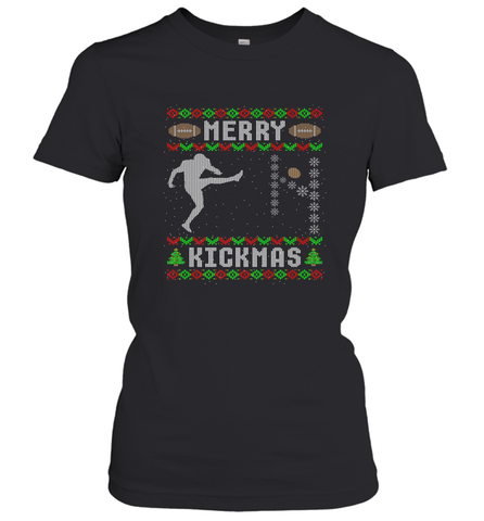 NFL Mens Funny Ugly Christmas Football Sport Team Kicker Gift Women's T-Shirt Women's T-Shirt / Black / S Women's T-Shirt - jonhlittlestore88
