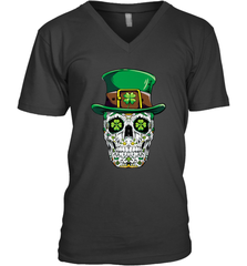 Sugar Skull Leprechaun T Shirt St Patricks Day Women Men Men's V-Neck Men's V-Neck - jonhlittlestore88