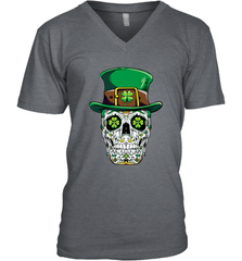 Sugar Skull Leprechaun T Shirt St Patricks Day Women Men Men's V-Neck Men's V-Neck - jonhlittlestore88
