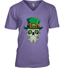 Sugar Skull Leprechaun T Shirt St Patricks Day Women Men Men's V-Neck Men's V-Neck - jonhlittlestore88