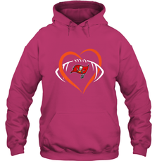 NFL Tampa Bay Buccaneers Heart Love Football Hooded Sweatshirt Hooded Sweatshirt - jonhlittlestore88