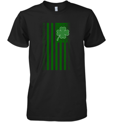 Lucky St. Patrick's Day Irish American Flag T Shirt Men's Premium T-Shirt