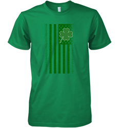 Lucky St. Patrick's Day Irish American Flag T Shirt Men's Premium T-Shirt