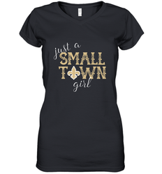 NFL Small Town New Orleans Football Girl, Great Christmas Gift Women's V-Neck T-Shirt