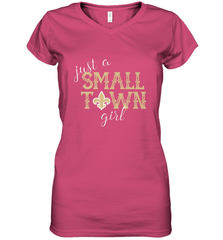 NFL Small Town New Orleans Football Girl, Great Christmas Gift Women's V-Neck T-Shirt Women's V-Neck T-Shirt - jonhlittlestore88