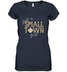 NFL Small Town New Orleans Football Girl, Great Christmas Gift Women's V-Neck T-Shirt
