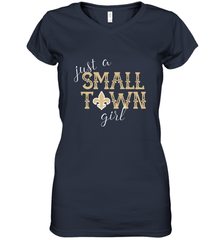 NFL Small Town New Orleans Football Girl, Great Christmas Gift Women's V-Neck T-Shirt Women's V-Neck T-Shirt - jonhlittlestore88