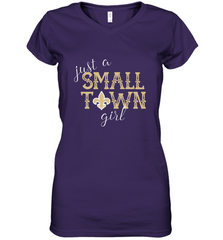 NFL Small Town New Orleans Football Girl, Great Christmas Gift Women's V-Neck T-Shirt Women's V-Neck T-Shirt - jonhlittlestore88