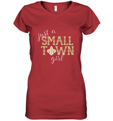 NFL Small Town New Orleans Football Girl, Great Christmas Gift Women's V-Neck T-Shirt Women's V-Neck T-Shirt - jonhlittlestore88