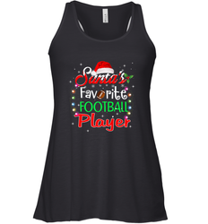 NFL Santa's Favorite Football Player Xmas Light Hat Christmas Women's Racerback Tank