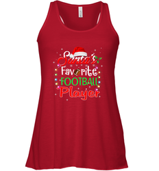 NFL Santa's Favorite Football Player Xmas Light Hat Christmas Women's Racerback Tank