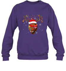 NFL Santa Hat American Football Reindeer Christmas Funny Sport Crewneck Sweatshirt Crewneck Sweatshirt - jonhlittlestore88