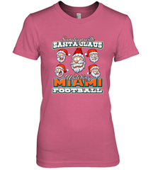NFL Miami Christmas Funny Santa Claus Watching Football Women's Premium T-Shirt Women's Premium T-Shirt - jonhlittlestore88