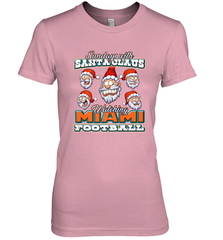 NFL Miami Christmas Funny Santa Claus Watching Football Women's Premium T-Shirt Women's Premium T-Shirt - jonhlittlestore88