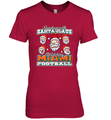 NFL Miami Christmas Funny Santa Claus Watching Football Women's Premium T-Shirt Women's Premium T-Shirt - jonhlittlestore88