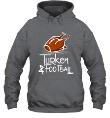 Turkey And Football Thanksgiving Day Football Fan Holiday Gift Hooded Sweatshirt Hooded Sweatshirt - jonhlittlestore88