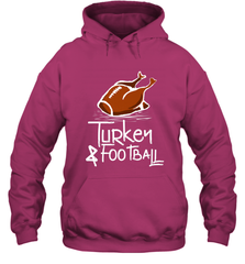 Turkey And Football Thanksgiving Day Football Fan Holiday Gift Hooded Sweatshirt Hooded Sweatshirt - jonhlittlestore88