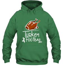 Turkey And Football Thanksgiving Day Football Fan Holiday Gift Hooded Sweatshirt Hooded Sweatshirt - jonhlittlestore88